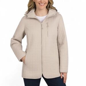 Lands' End Women's Quilted Jacket/ Tan in Medium